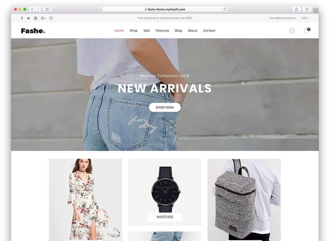 Fashe shopify theme 